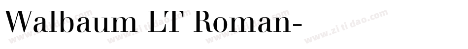 Walbaum LT Roman字体转换